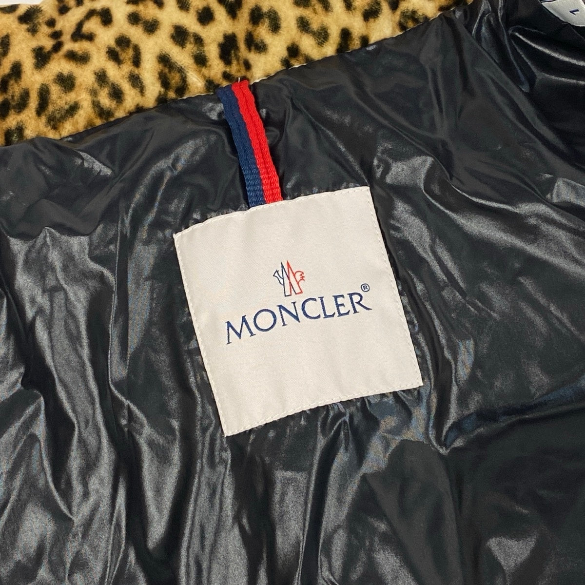 h13 MONCLER モンクレール BADY レオパードプリント ダウンジャケット Leopard Down Puffer Jacket サイズ1 茶系t18r