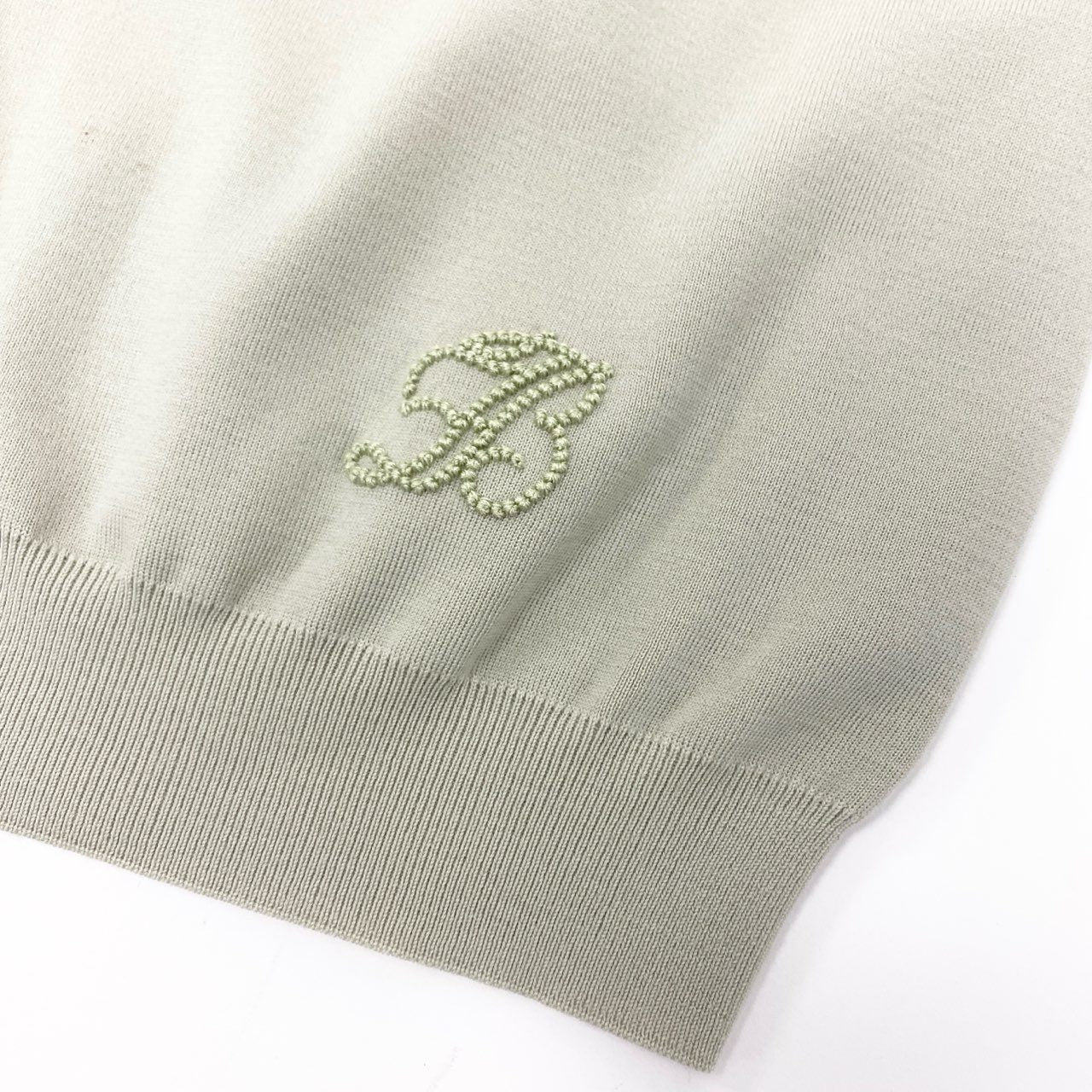 21k11 FOXEY フォクシー Plaisir プレジール 銀座本店限定カラー 半袖 ニットセーター レディース 女性用 40 パールグリーン ウール100％u02t