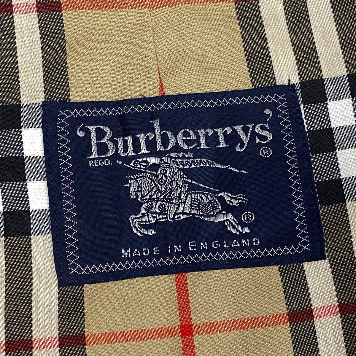 Mg11 Burberrys' バーバリー 英国製 ステンカラーコート 裏地ノバチェック ベージュ メンズ 紳士服o07t