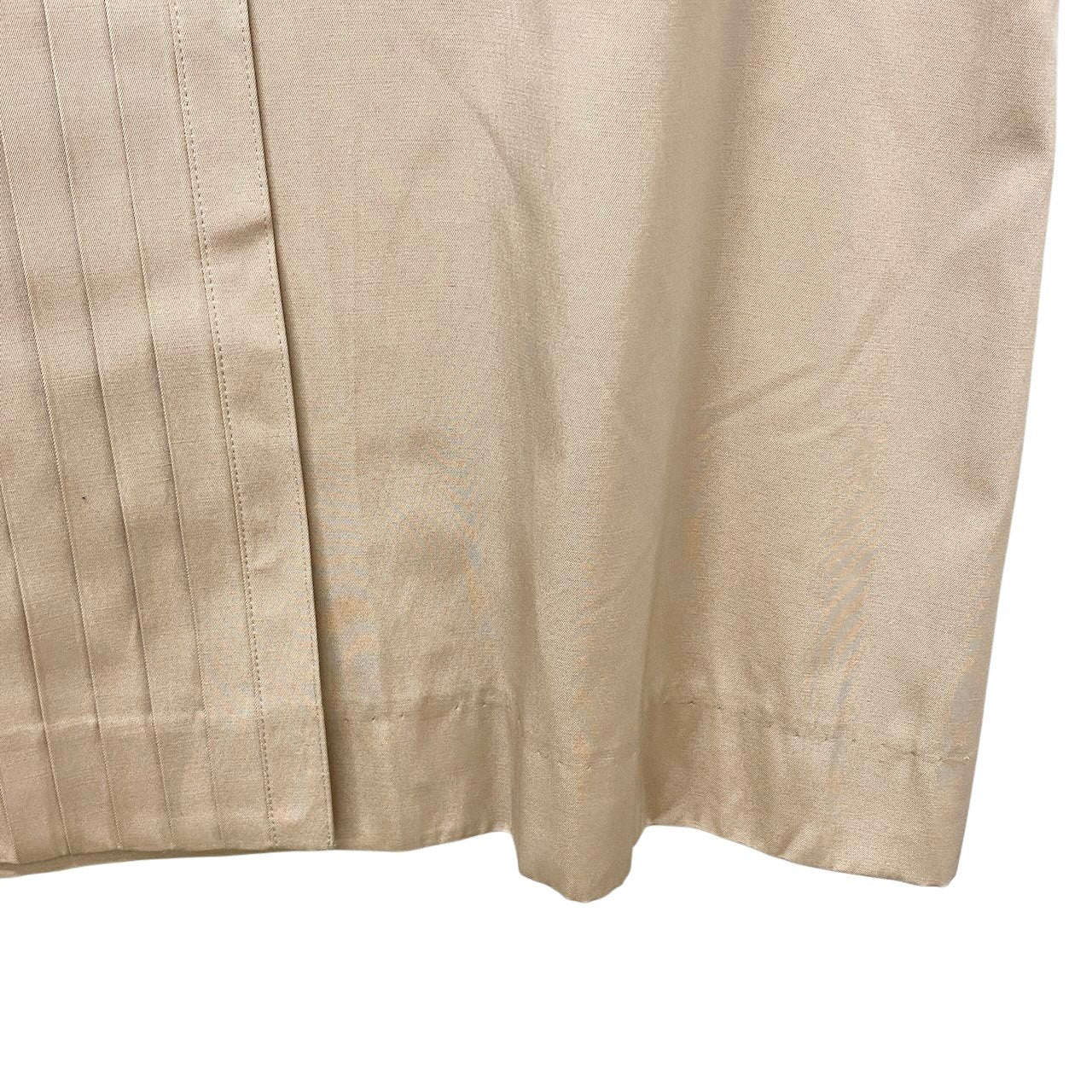 58g7 PIERRE BALMAIN ピエールバルマン スタンドカラー ロングコート フロントタック ベージュ レディース 女性用o07t