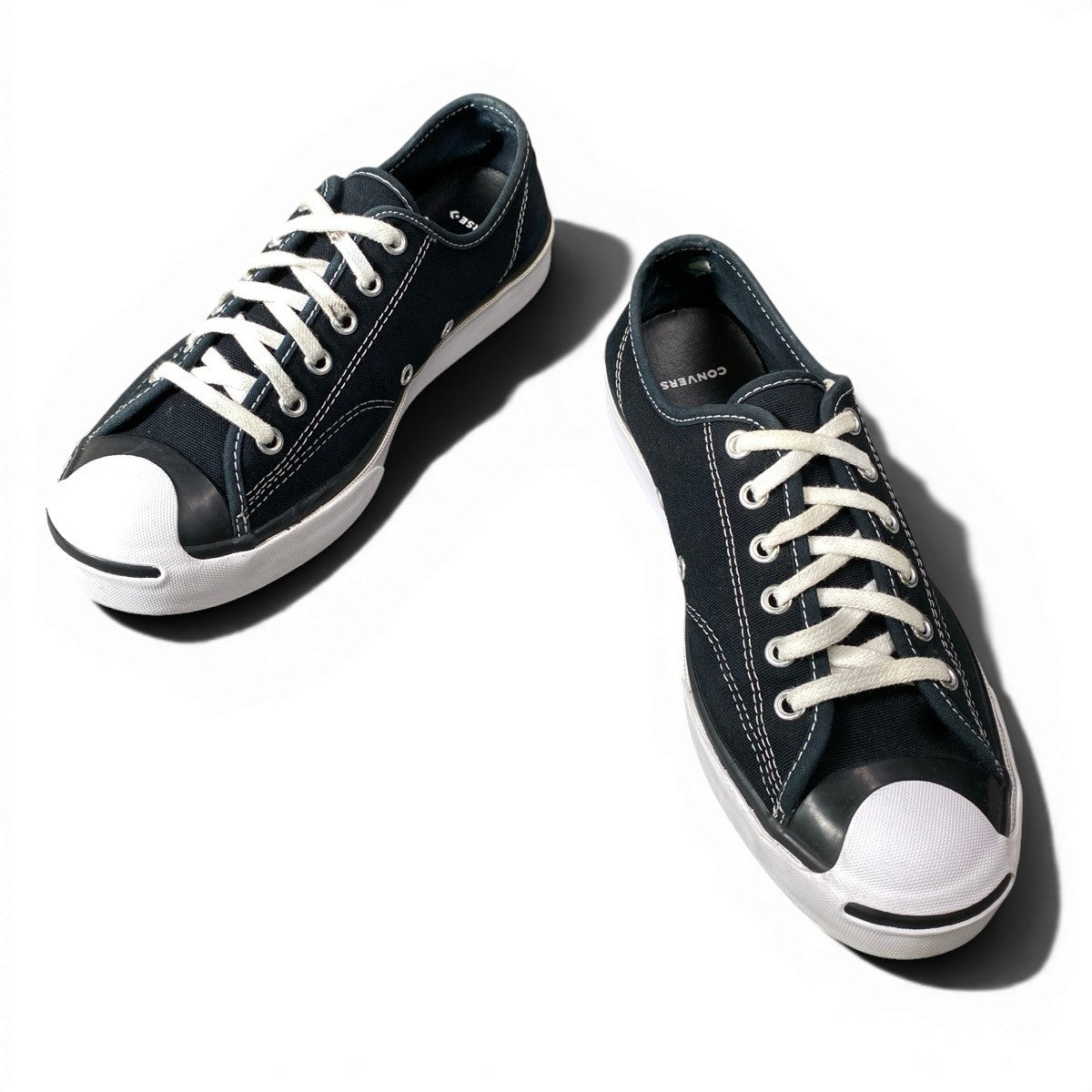 1g8 CONVERSE コンバース JACK PURCELL Moncler × Fragment Design コラボスニーカー ローカットスニーカー 24.5cm ブラック ホワイト メンズ レディース ユニセックスo07t
