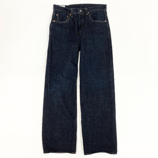 71f27 《美品》 ONI DENIM 鬼デニム オニデニム ローテンション セルビッチ スーパーワイド ストレート デニム ワンウォッシュ ジーパン ONI-222 34 濃紺 インディゴブルー コットン メンズ 日本製