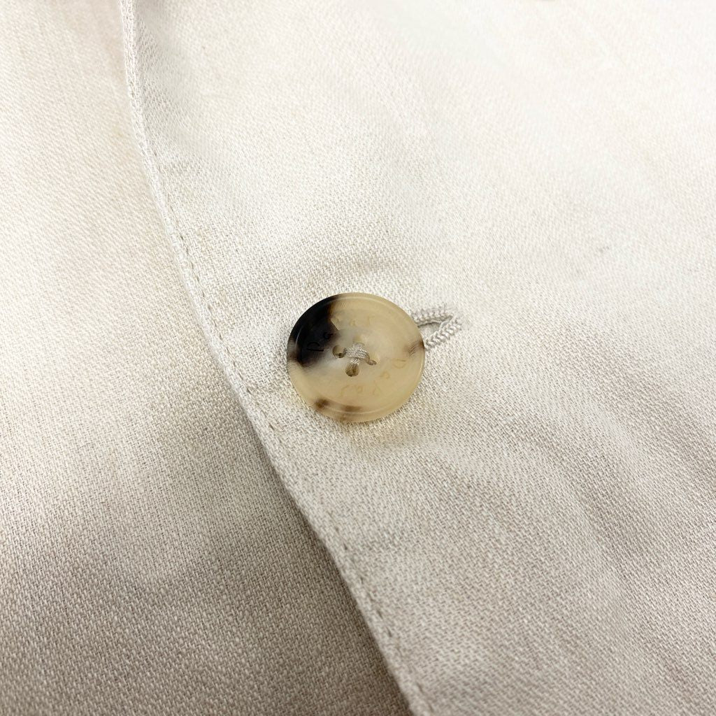 40l25 Papas パパス テーラードジャケット サマージャケット ブレザー 50 アイボリー リネン100 メンズ 紳士服u02t