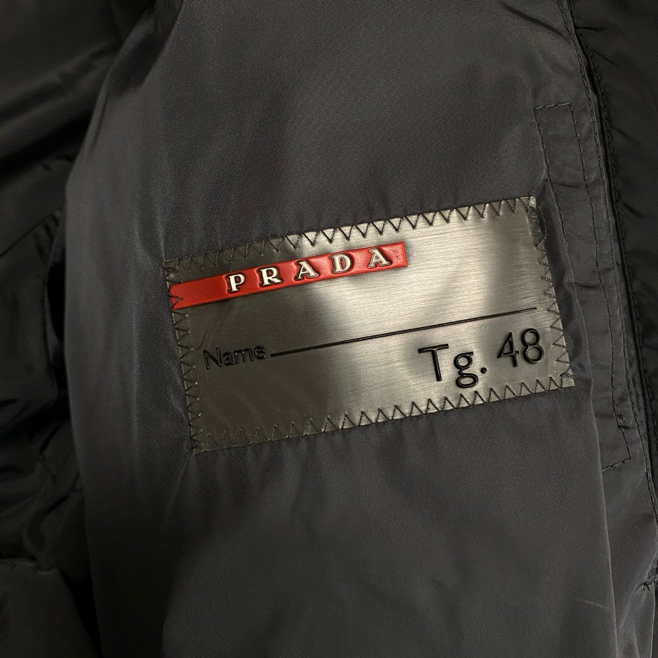 30l14 PRADA SPORTS プラダ スポーツ ダウンジャケット SGV408 サイズ48 ブラック DOWN JACKET イタリア製t18r