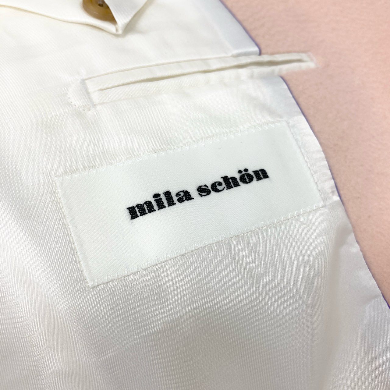 66l1 mila schon ミラショーン カシミヤジャケット テーラードジャケット シングル 2B メンズ 紳士服 48 ピンク カシミア100％u02t