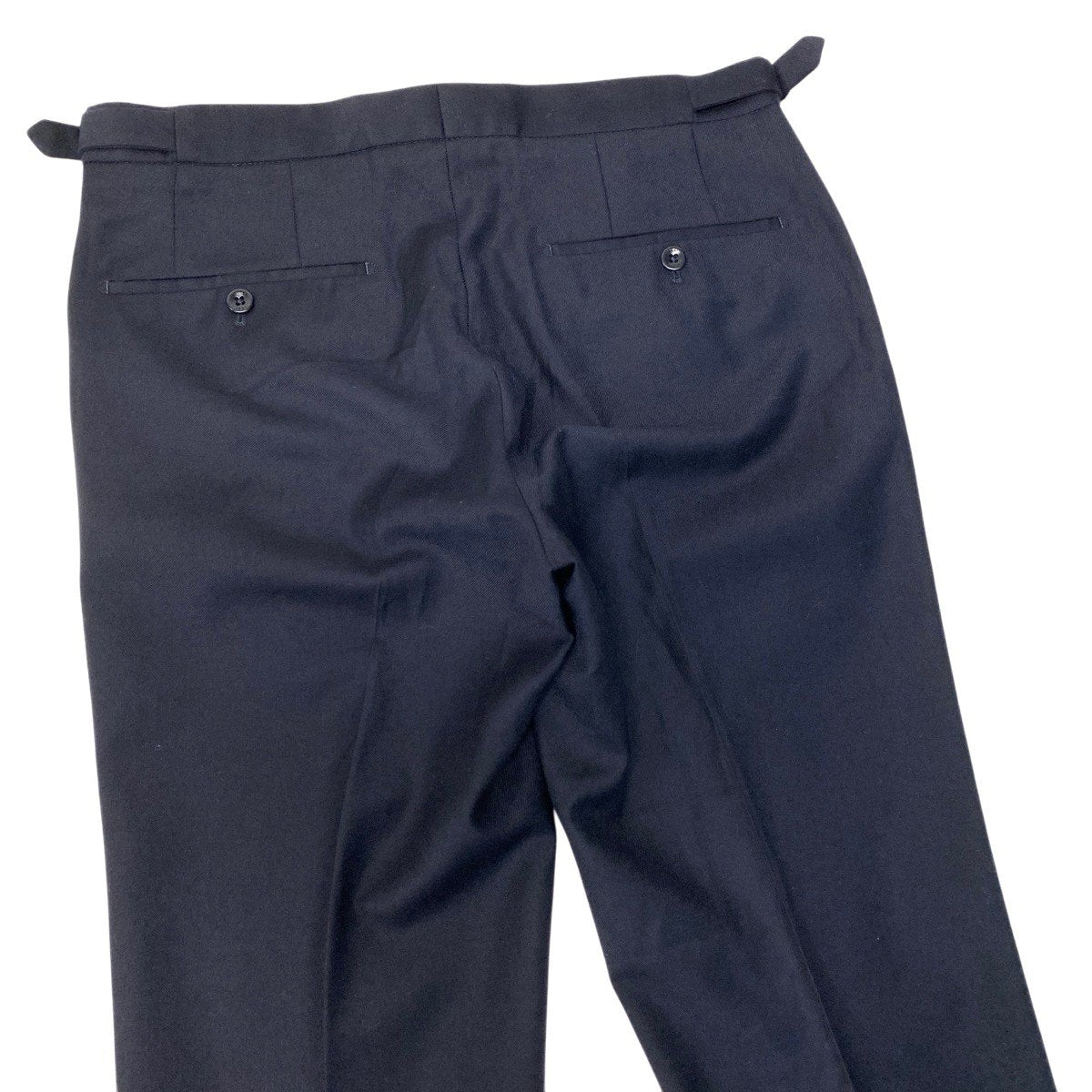 52h18 【美品】 INCOTEX インコテックス SLIM FIT PATTERN30 1タック スラックスパンツ サイドアジャスター 46 ブラック メンズ 紳士服u02t