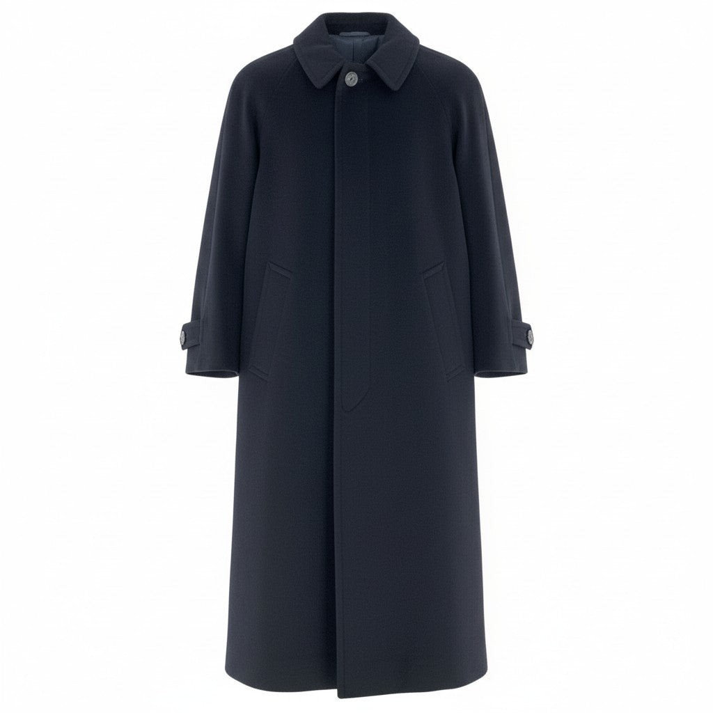 37d14 BOSS HUGO BOSS ボス ヒューゴボス ステンカラーコー ト ロングコート ロロピアーナ生地 ウールカシミヤ混 サイズ46 ブラック メンズ 紳士服o07t