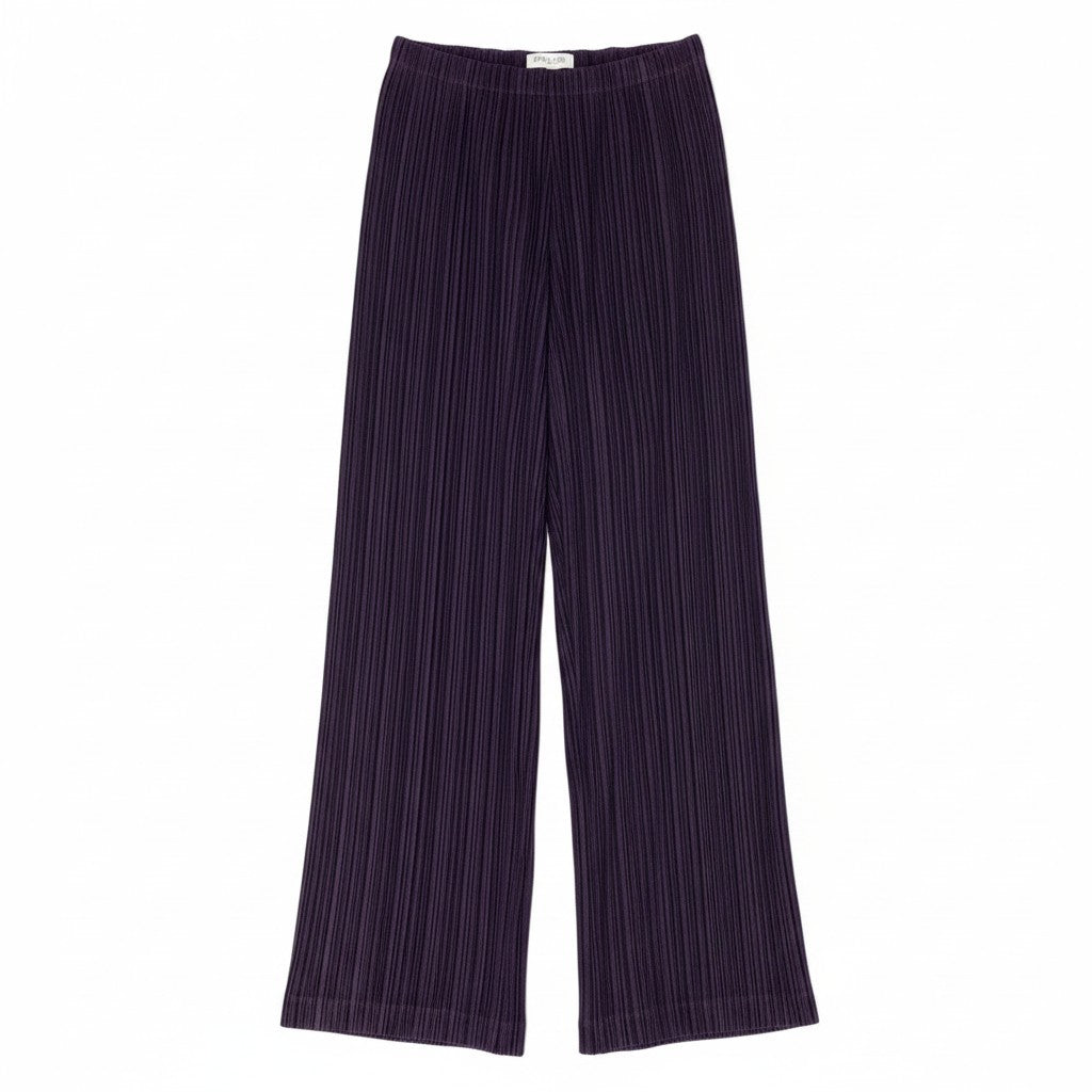 Af6 PLEATS PLEASE プリーツプリーズ プリーツ ロングパンツ PP43-JF423 サイズ2 パープル ポリエステル100％ レディース 女性用u02t