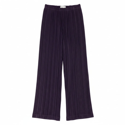 Af6 PLEATS PLEASE プリーツプリーズ プリーツ ロングパンツ PP43-JF423 サイズ2 パープル ポリエステル100％ レディース 女性用u02t