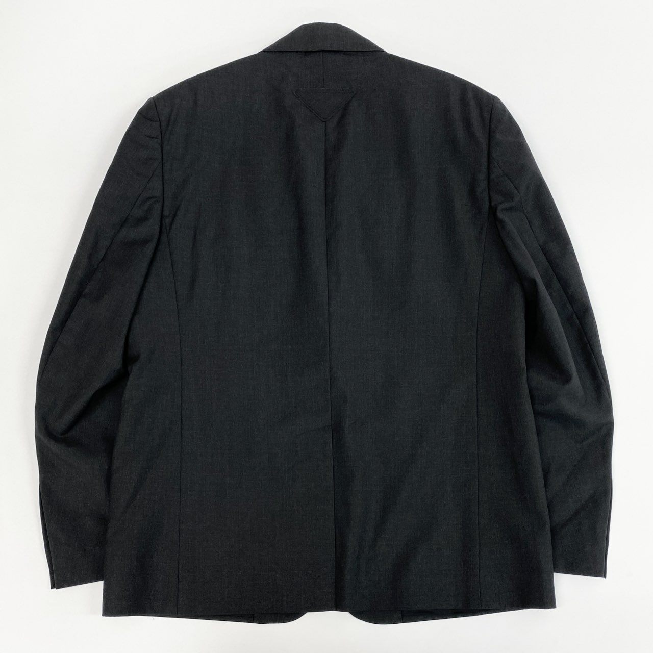 9j6 PRADA プラダ 2B Tailored Jacket 2Bテーラードジャケット トライアングルパッチ  DNA953 48 グレー ウール メンズo07t