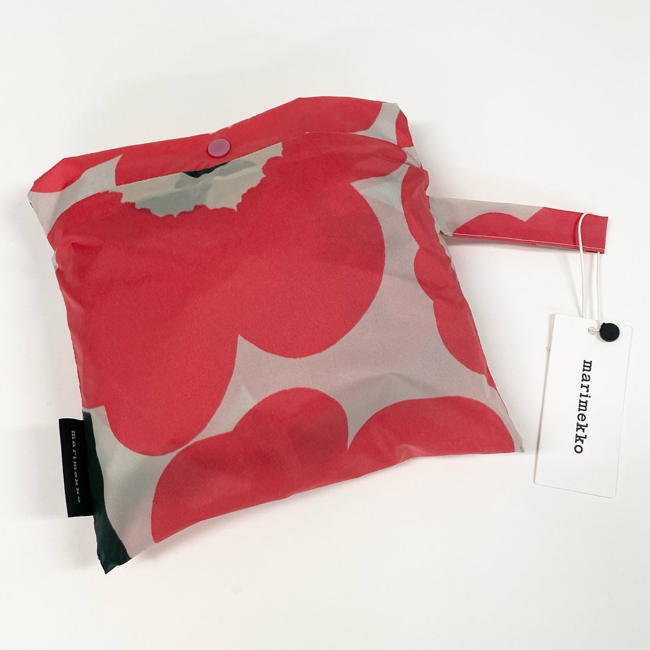 63d13 【未使用タグ付】 marimekko マリメッコ  Unikko Rain Poncho レインコート ポンチョ ウニッコ柄 花柄プリント ONE SIZE ピンク ホワイト レディース 女性用u02t