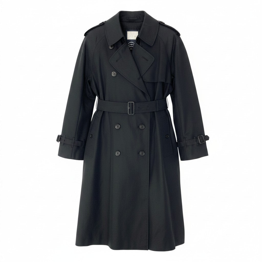 42e13 《極美品》 BURBERRY LONDON バーバリー ノバチェック トレンチコート ライナー着脱可 サイズ13 ブラック 女性用 レディースt18r