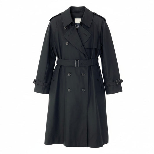 42e13 《極美品》 BURBERRY LONDON バーバリー ノバチェック トレンチコート ライナー着脱可 サイズ13 ブラック 女性用 レディースt18r