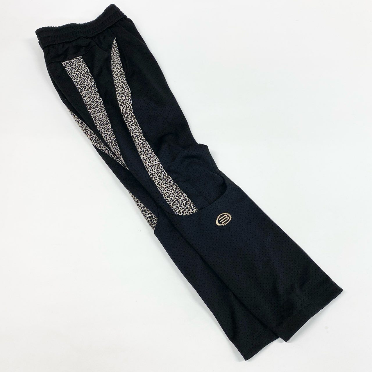 49L8 【美品】NAMESAKE ネイムセイク メッシュトラックパンツ ボトムス Sサイズ相当 ブラック アイボリー ポリエステル100％ メンズo07t