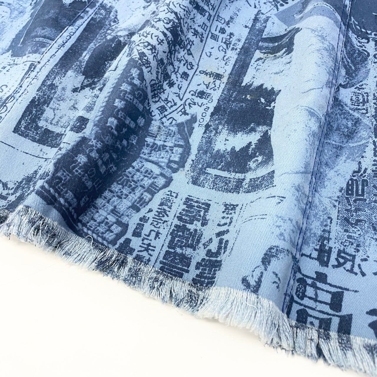 Ad15 LEONARD レオナール ニュースペーパープリント セットアップ Newspaper Print Setup サイズL インディゴ Vintaget18r