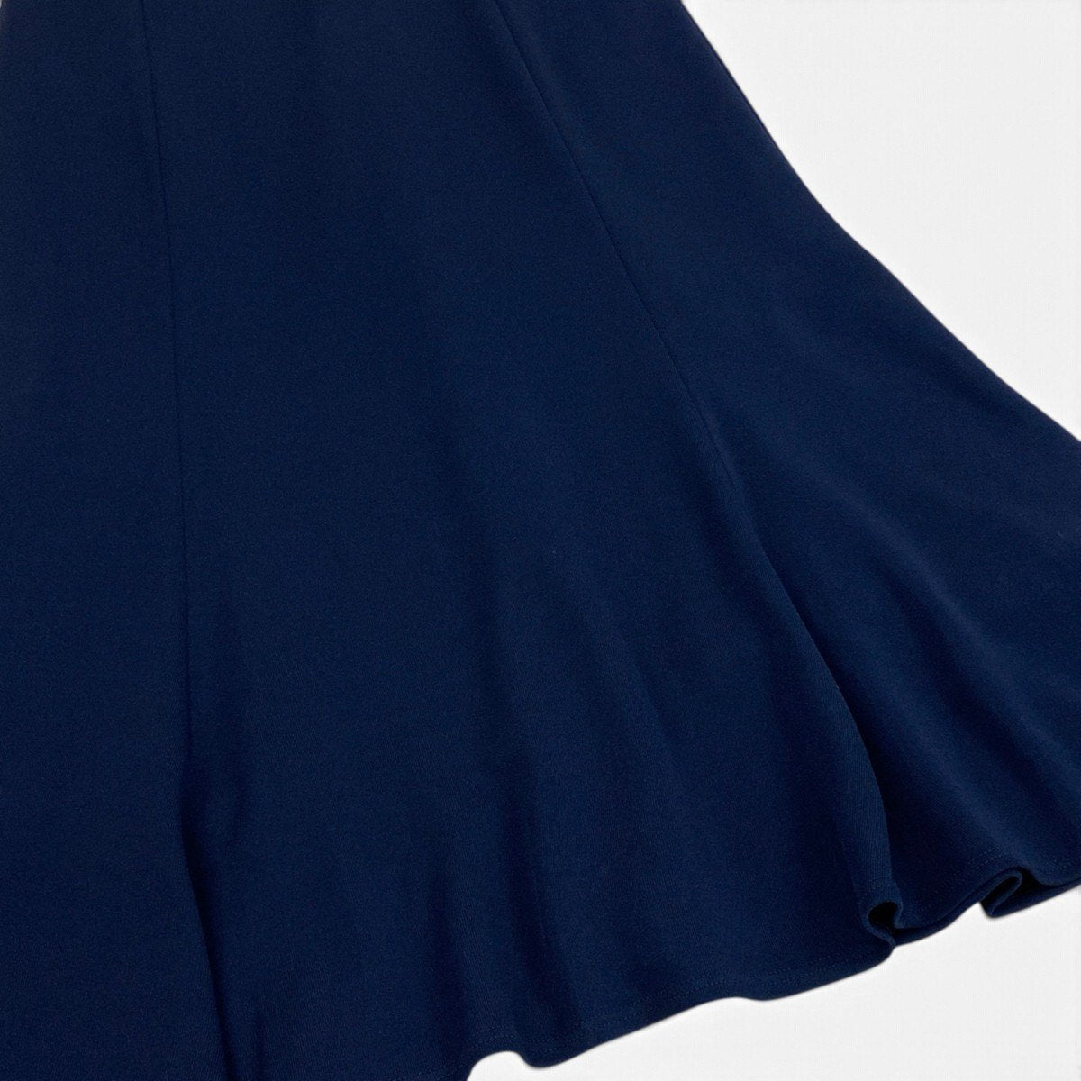 79j5 【美品】Ralph Lauren ラルフローレン 半袖ドレスワンピース ロングワンピース パープルレーベル ストレッチ 4サイズ ネイビー レディース 女性用u02t