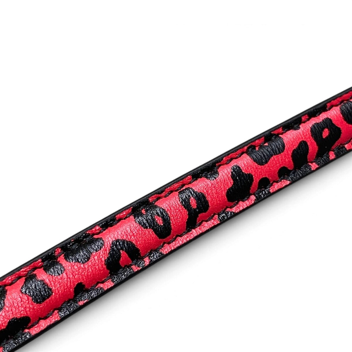 j15 《新品同様》 Christian Dior クリスチャンディオール CDバックル レオパード レザーベルト 23-MA-0241 75 ブラック ピンク レザーu02t