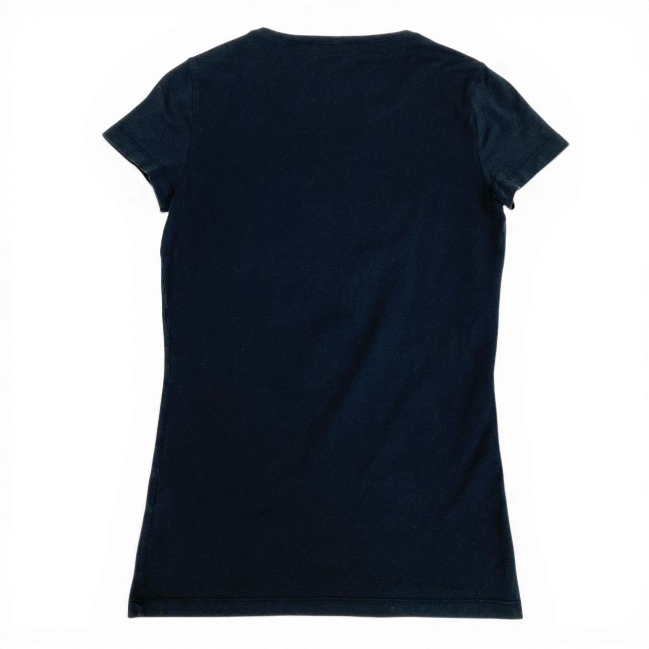 Ic27 CELINE セリーヌ ラインストーンロゴTシャツ 半袖Tシャツ ストレッチ素材 トップス Sサイズ ブラック レディース 女性用u02t