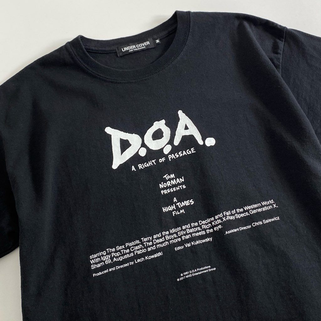 21g9 UNDER COVER アンダーカバー D.O.A. ジョニーロットン ピストルズ フォトTシャツ サイズM ブラック メンズ