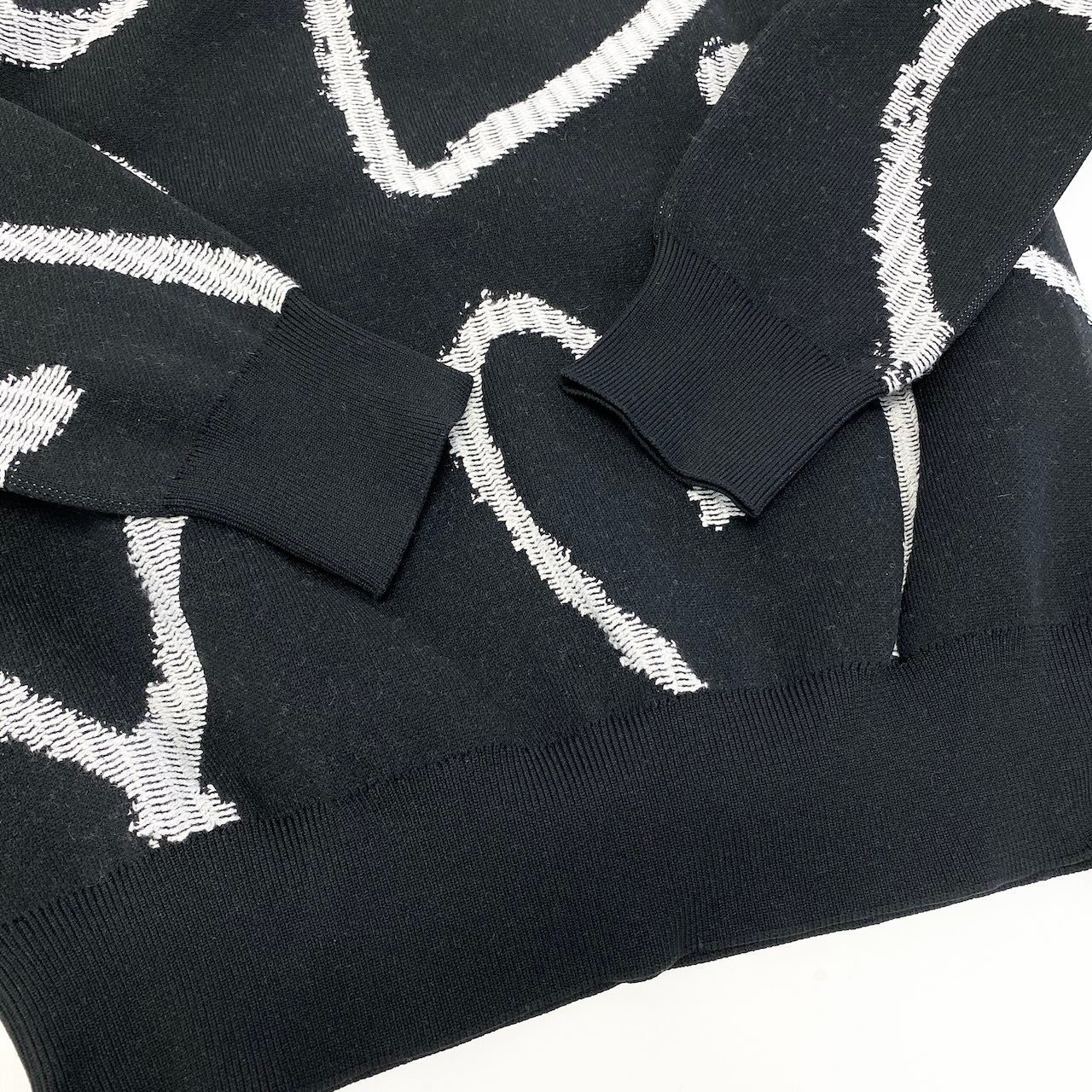 e8 《未使用品》 DOLCE&GABBANA ドルチェアンドガッバーナ ハートアイコン ニットトップ Heart Icon Knit Top サイズXS ブラック D&G ドルガバ タグ付t18r