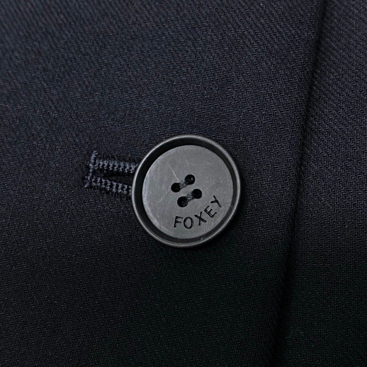 91g27 【未使用タグ付】 FOXEY フォクシー Grace グレース ダブルブレスト ジャケット  43156 サイズ38 ブラック レディースt18r