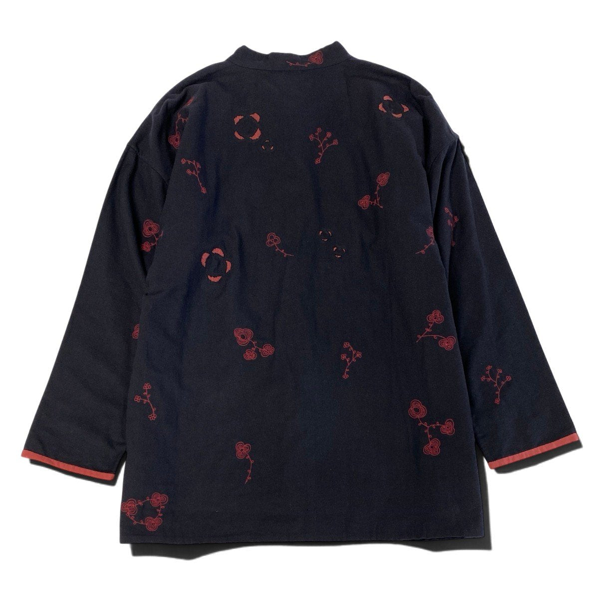 j16 ISSEY MIYAKE HaaT チャイナジャケット チャイナブラウス 花柄刺繍  HA04FT531 2サイズ ブラック コットン100％ レディース 女性用u02t