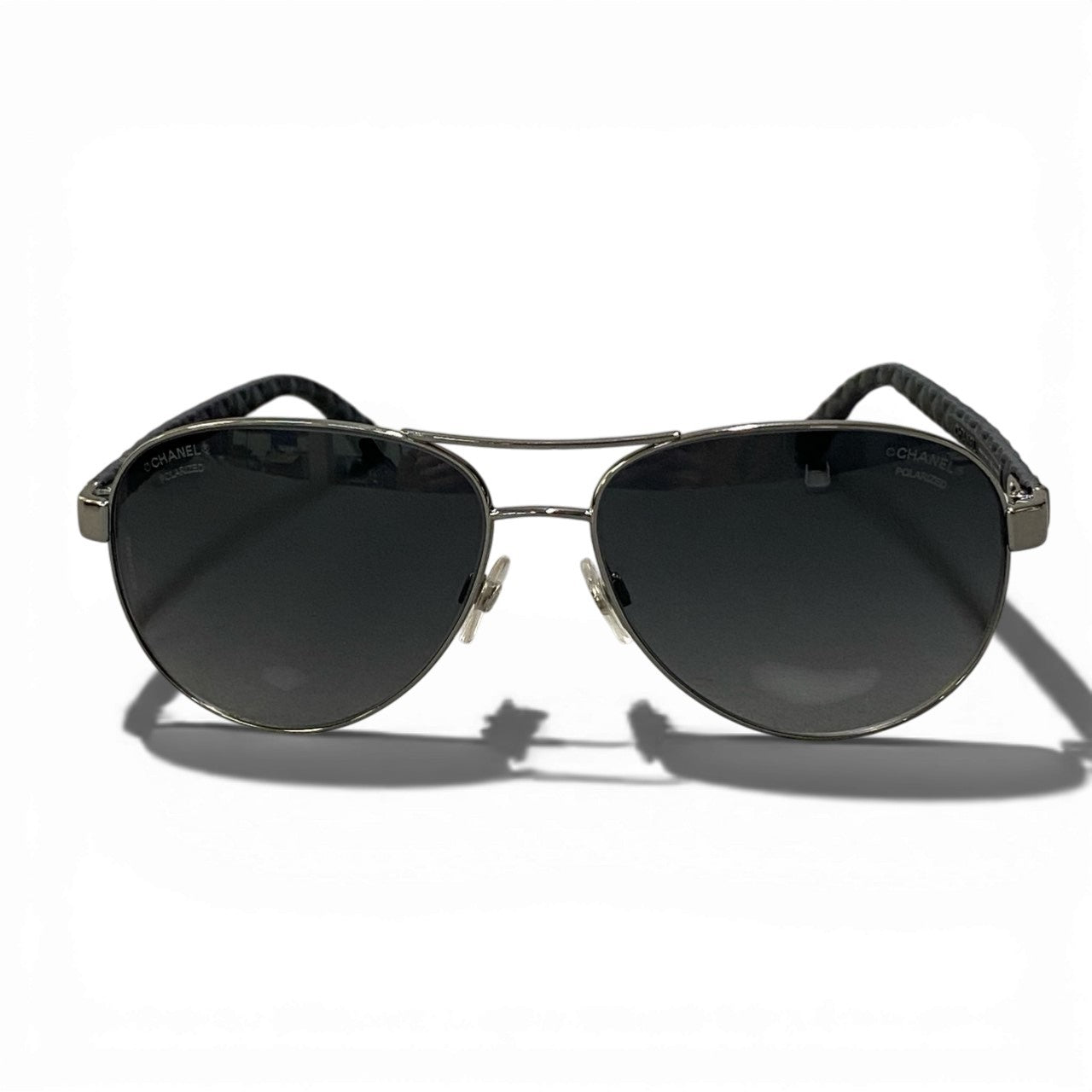 b15 CHANEL シャネル マトラッセ ココマーク サングラス スモークグラデーション 58□14 ブラック レディースta1