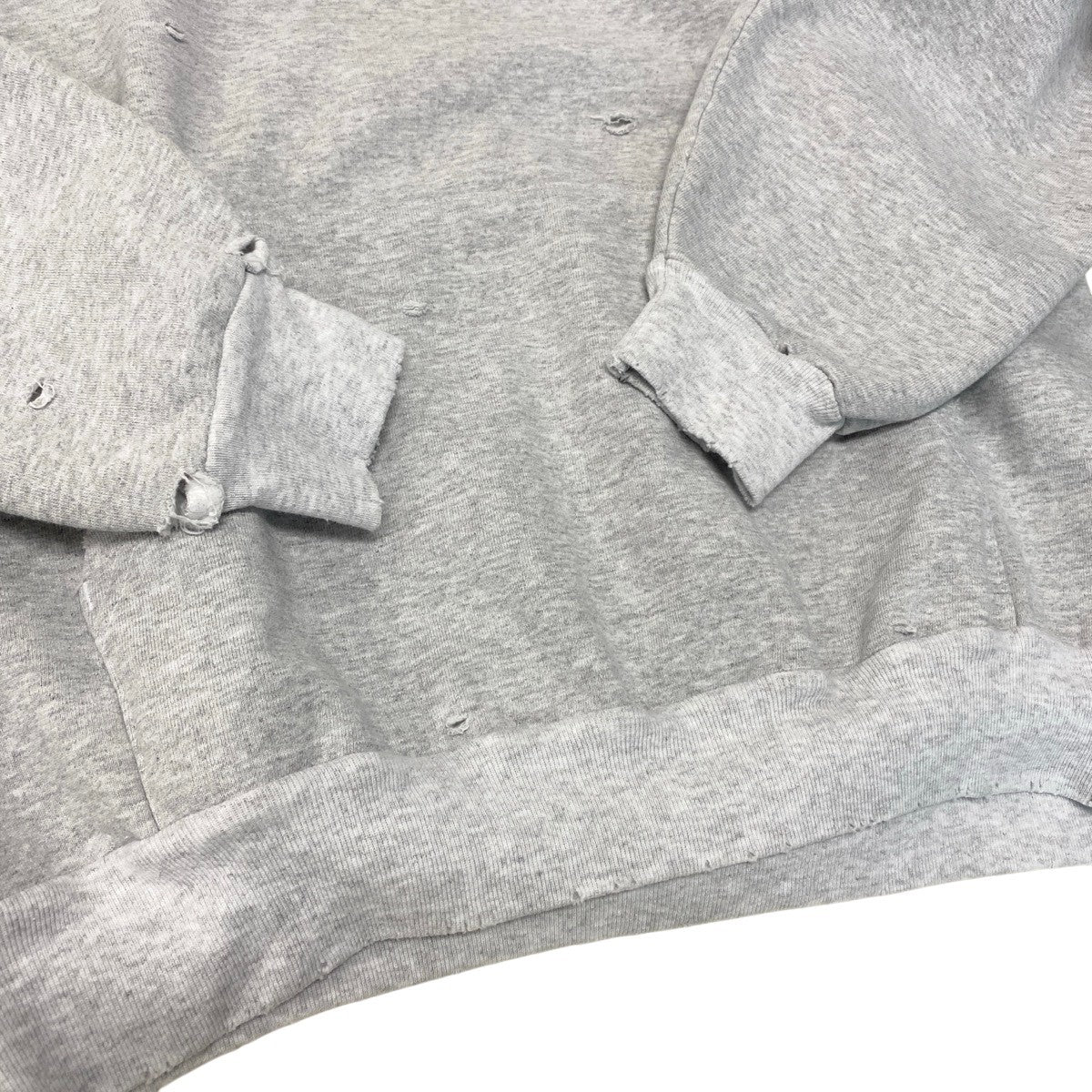 44f18 LOCAL AUTHORITY ローカル オーソリティ LA SLASH HOODED FLEECE ダメージ加工 パーカー フーディ タグ付き L グレー コットン100％ メンズ 男性用t18r