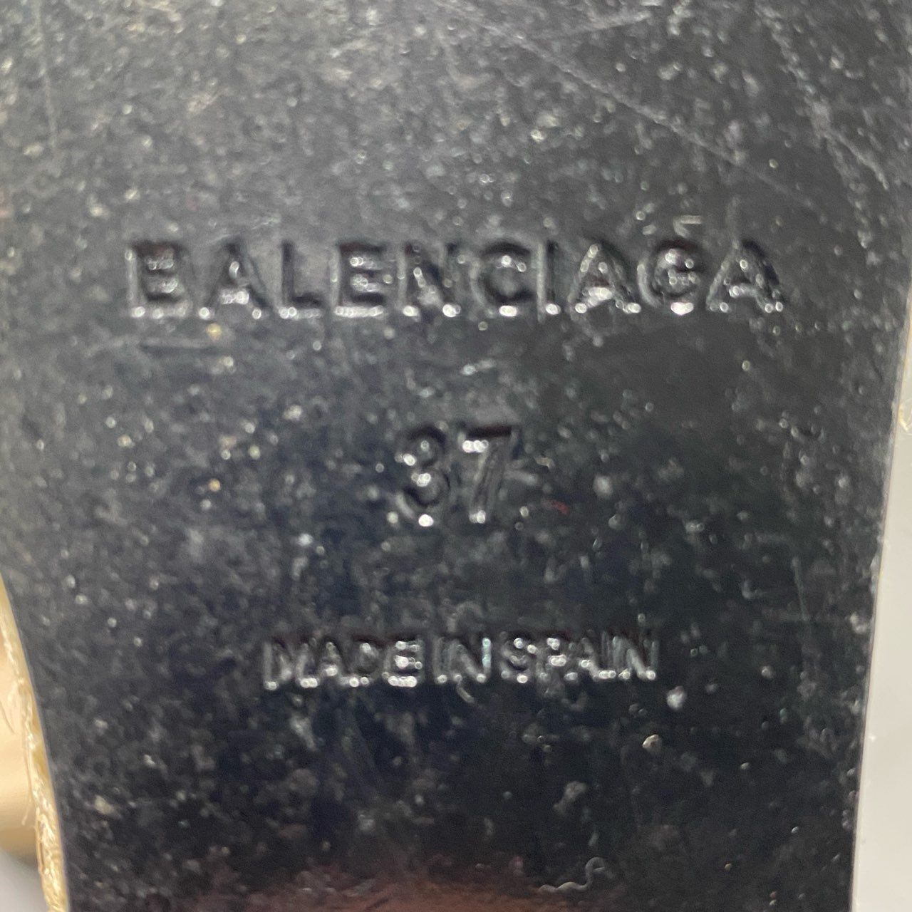 4f12 BALENCIAGA バレンシアガ オーストリッチ ウェッジソールサンダル 37 ベージュ レザー leather スペイン製 シューズ