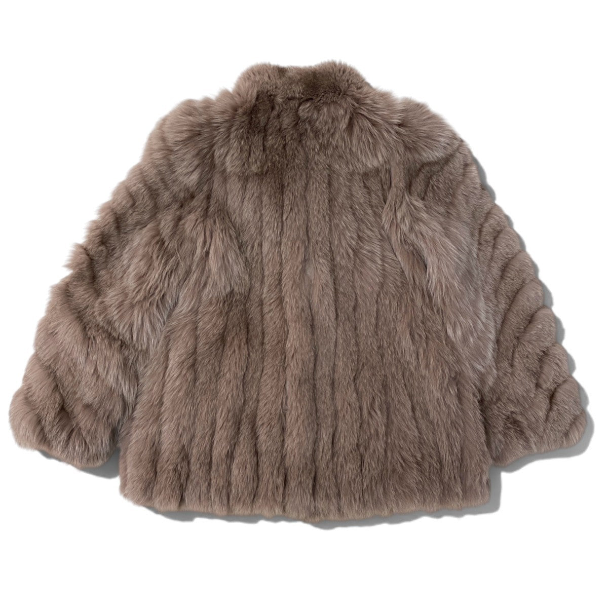 61i16 ROTINY 染め フォックスファー コート サイズ9 モカベージュ 本毛皮 Fox Fur Coatt18r