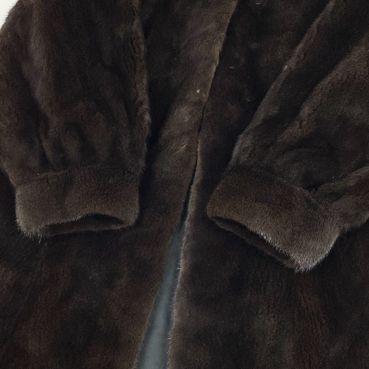 48a22 BLACKGLAMA ブラックグラマ マホガニーミンク ロングコート サイズF ダークブラウン 最高級本毛皮 Mink Fur Long Coatt18r