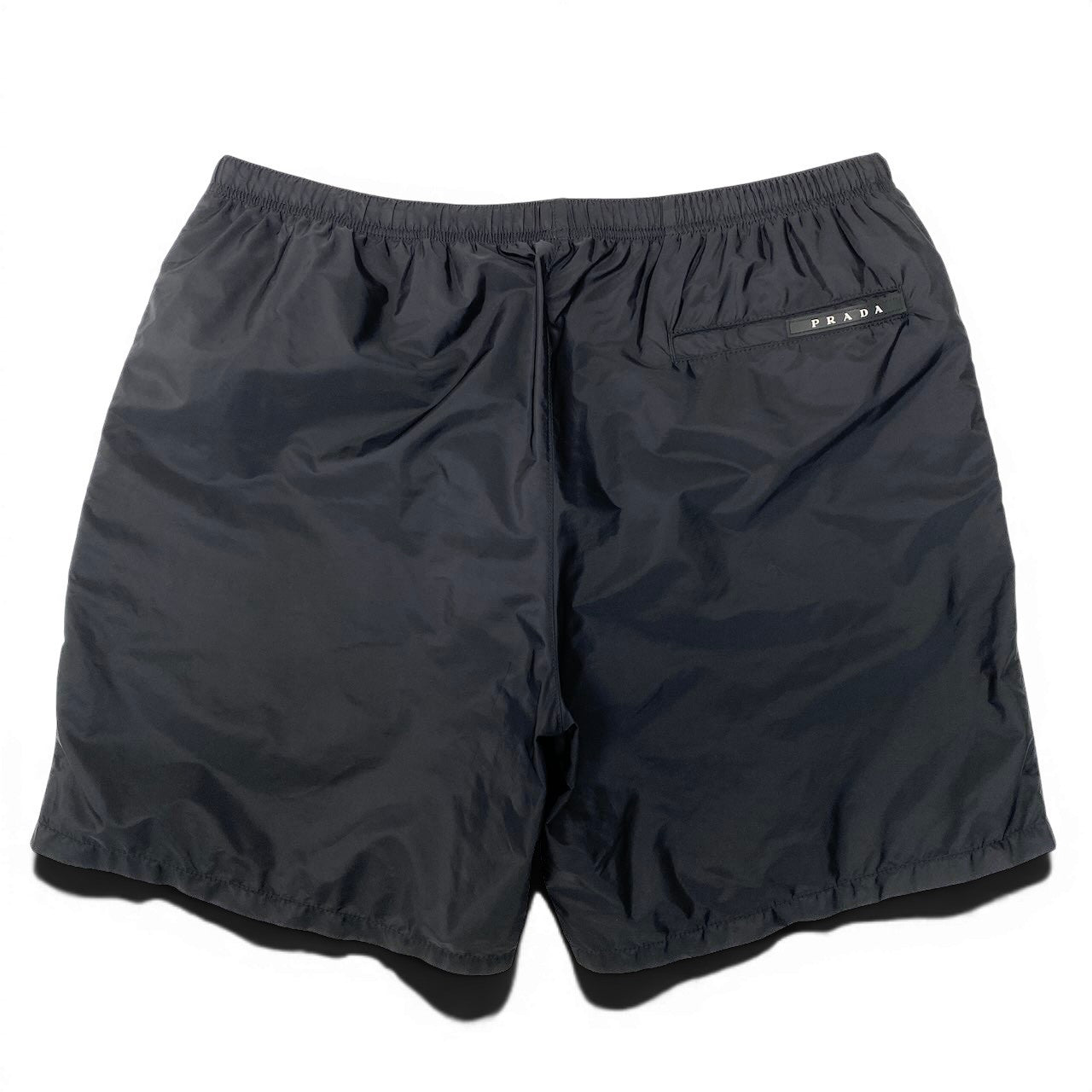 e10 PRADA 2021 ロゴ入りナイロンショーツ 50サイズ ブラック リサイクルポリアミド100％ メンズ 男性用k02i