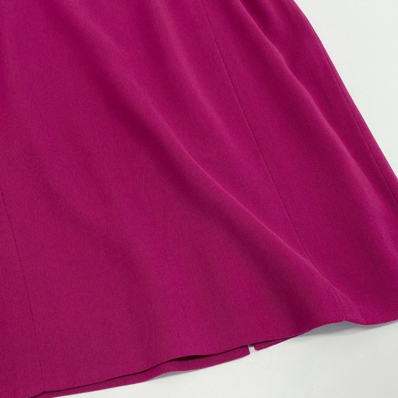 43b20 Vintage CELINE セリーヌ サークルロゴ ゴールド金具 タイトスカート 膝丈 46 ピンク ウール フランス製 大きいサイズu02t