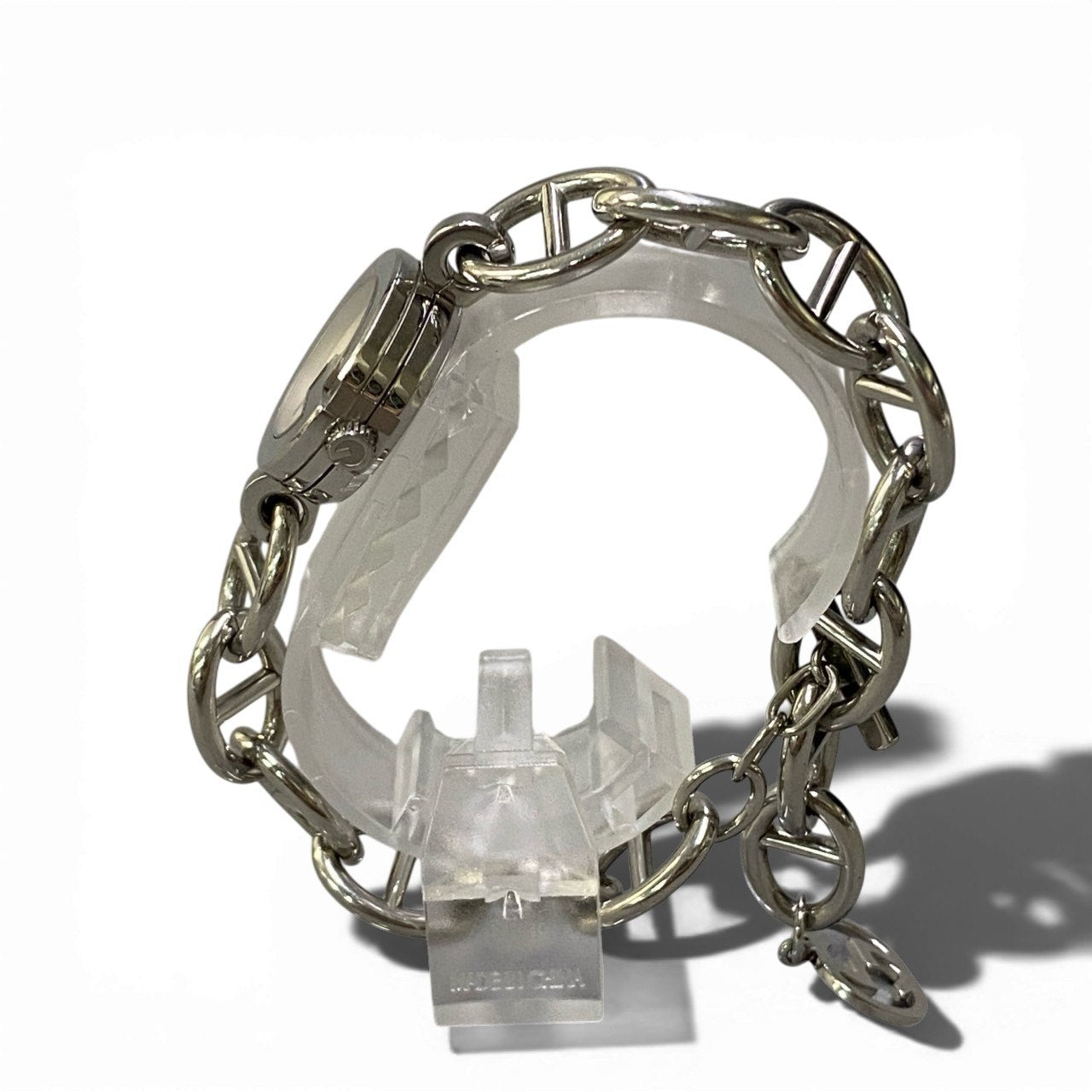 b13【稼働品】GUCCI グッチ シルバー ステンレス チェーンブレスレット ブレスウォッチ 腕時計 107 レディース chain bracelet bracelet watchta1