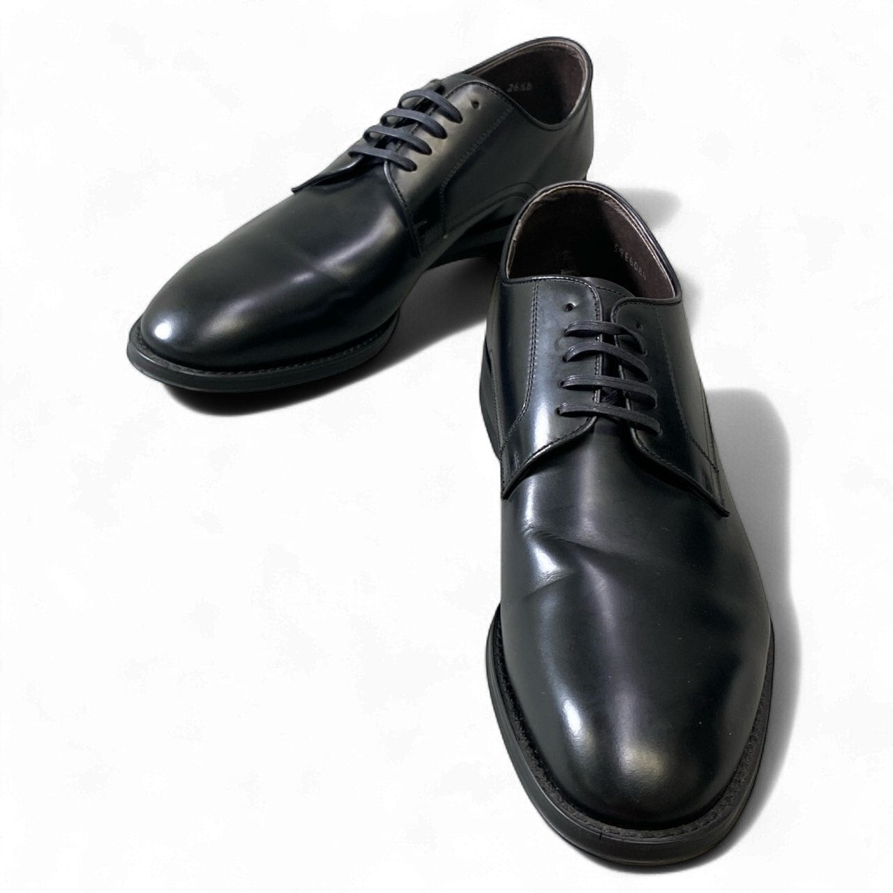 1k18《美品》 REGAL リーガル ビジネスシューズ レザーシューズ プレーントゥ 革靴 523R 26 1/2 ブラック leathero07t