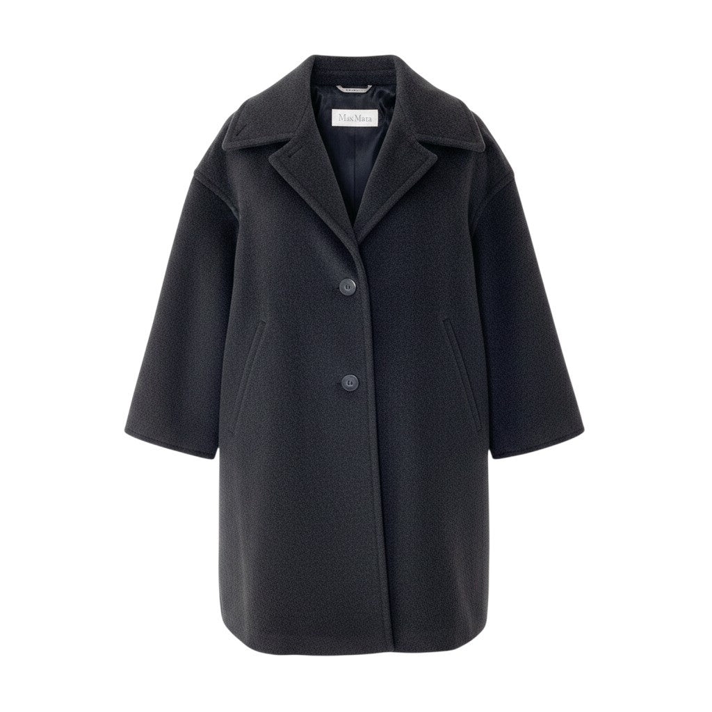 11g15 MaxMara マックスマーラ チェスターコート Aライン ウールコート サイズ38 ダークグレー レディース 女性用u02t