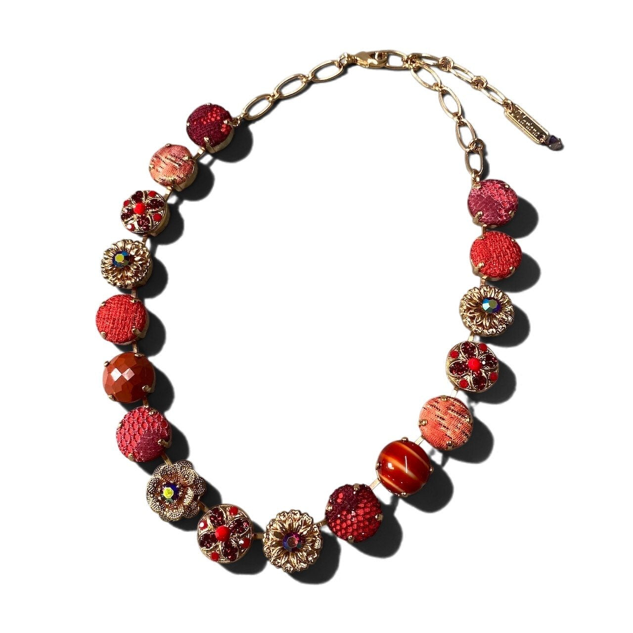 h11 16 《美品》 Mariana マリアナ 天然石 × クリスタル ビジュー レッド アクセサリー ジュエリー アンティークt18r