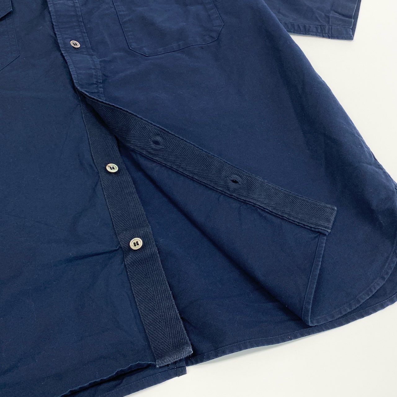 29a9 sacai サカイ 半袖シャツ ドッキングシャツ アシンメトリー トップス 1 ネイビー コットン メンズ 男性用u02t