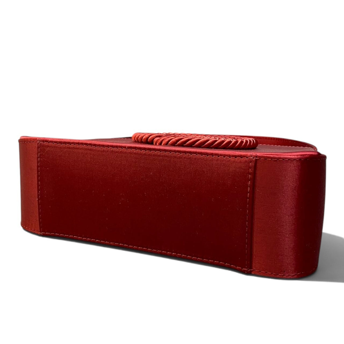 Bj2 【新品保管品】DESTREE デストレー ALBERT SMALL PASSEMENTERIE サテン ハンドバッグ レッド レディース 女性用u02t