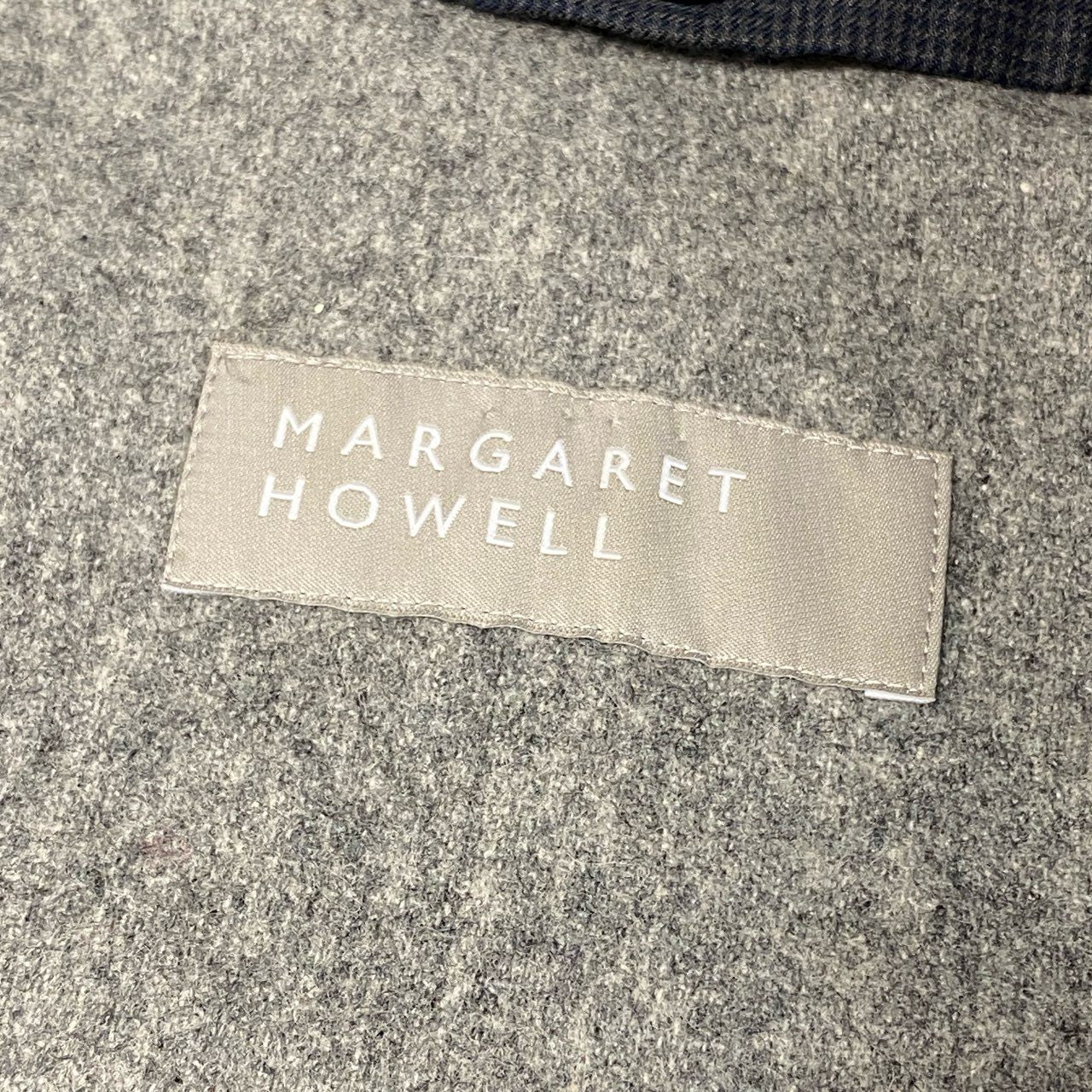 13j29 MARGARET HOWELL マーガレットハウエル ショートトレンチコート ジャケット アウター ライナー着脱可 578-212904 1サイズ ネイビー レディースu02t