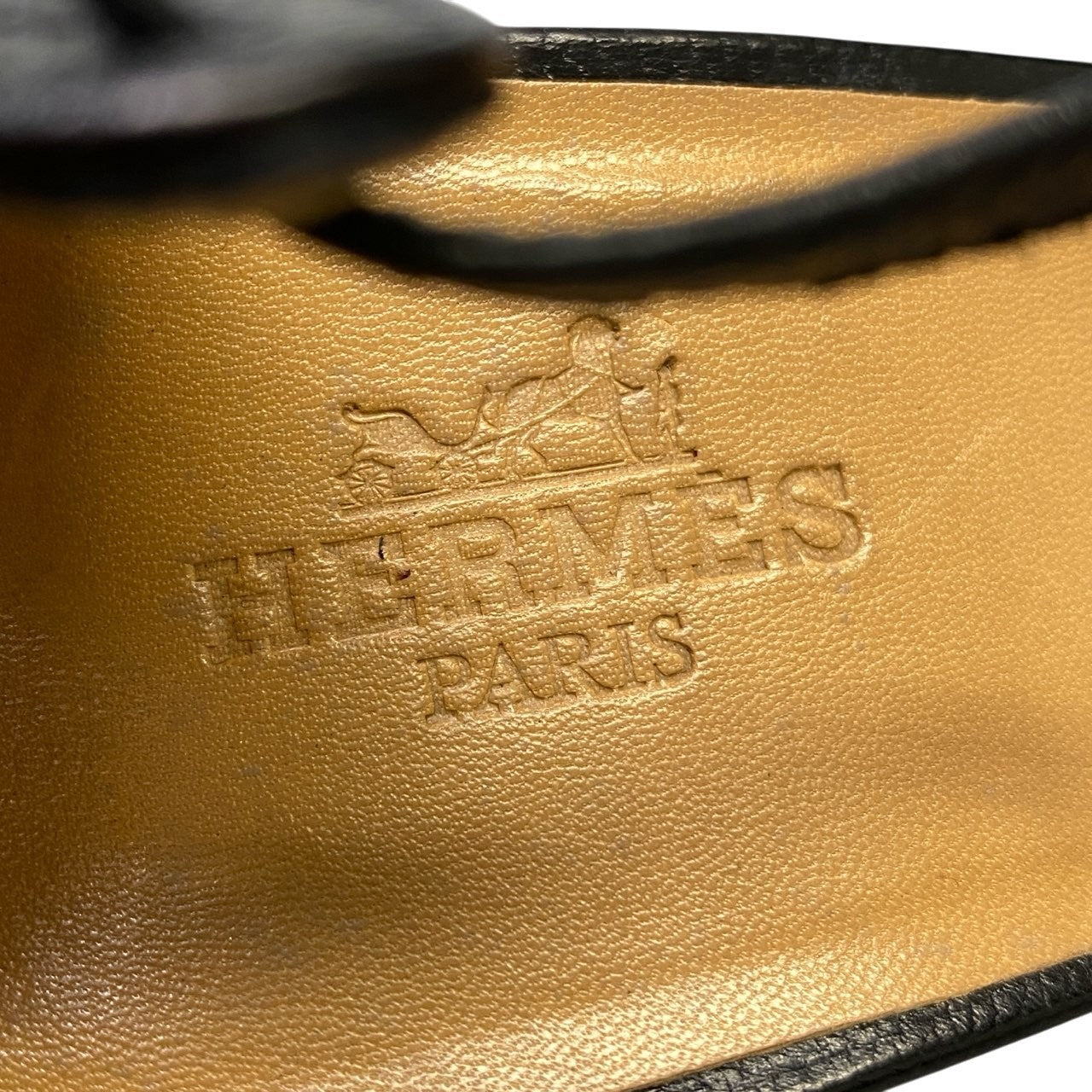 1a6 HERMES エルメス ポインテッドトゥ パンプス ヒールパンプス サンダル シューズ 37.5 ブラック レザー レディース 女性用k02i