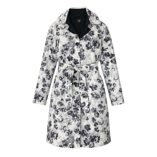 72h18 WEEKEND Max Mara ウィークエンド マックスマーラ リバーシブル ステンカラーコート 花柄プリント 薄手 イタリア製 40 マルチカラー レディースu02t
