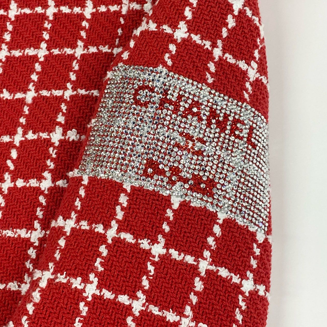 Ca15 【極美品】CHANEL シャネル P74022 2022 Cruise クルーズライン ツイードジャンプスーツ オールインワン サイズ34 レッド レディースta1