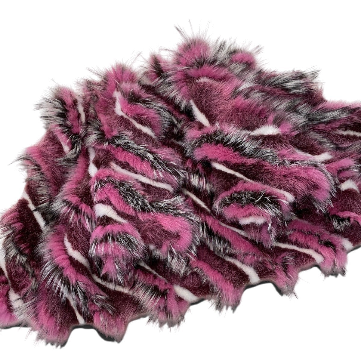 i13 FENDI フェンディ マルチカラー フォックス × ミンク ファージャケット Multi Color Fox Fur Paneled Mink Fur Jacket 40 ピンク 本毛皮t18r