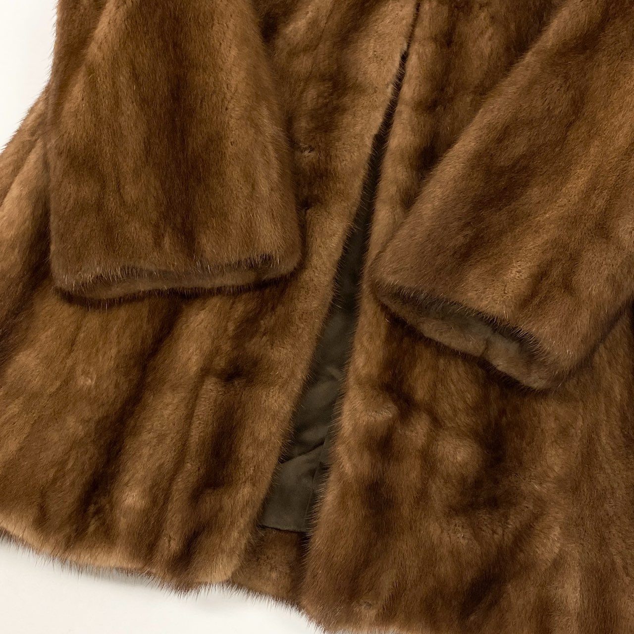 44L10 Moonbat Fur ムーンバットファー デミバフミンク ロングコート サイズF ブラウン 最高級本毛皮 MINK FUR 毛並み◎ 毛質◎t18r