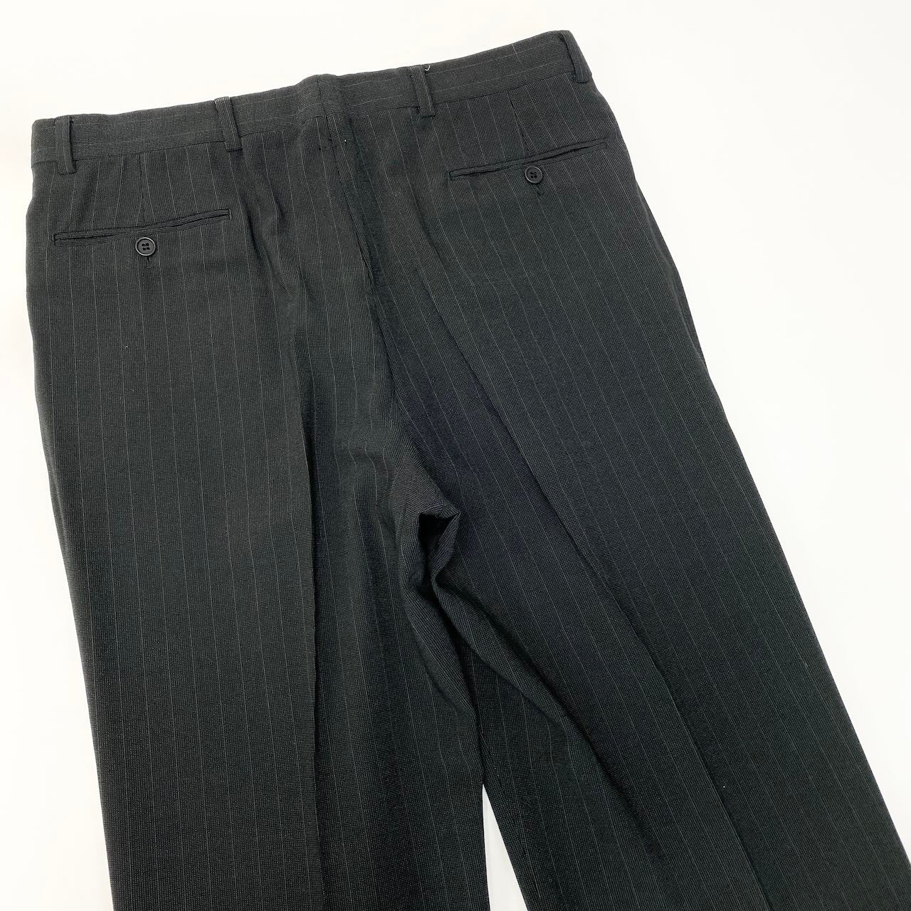 82c27 GIORGIO ARMANI ジョルジオアルマーニ セットアップスーツ フォーマル テーラードジャケット ストライプ イタリア製 メンズ 男性用 48 グリーンo07t