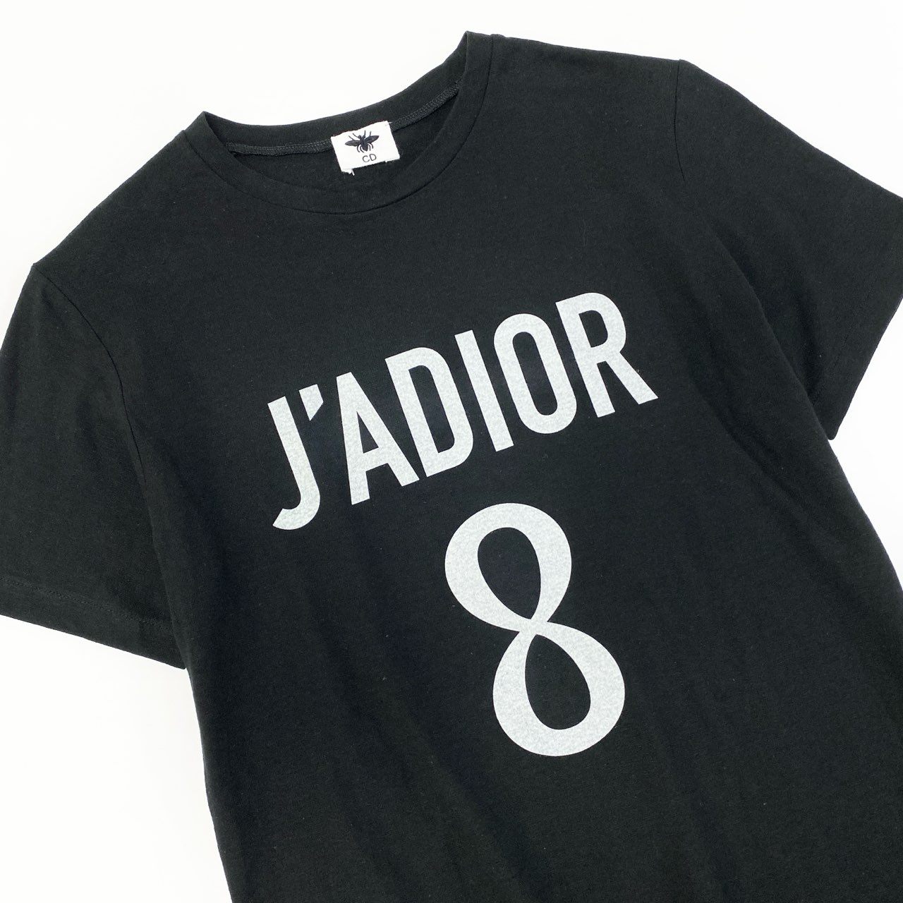 38a16 Christian Dior クリスチャンディオール J’ADIOR 8 半袖Tシャツ カットソー サイズXS 160/80A ブラック レディース トップスk02i