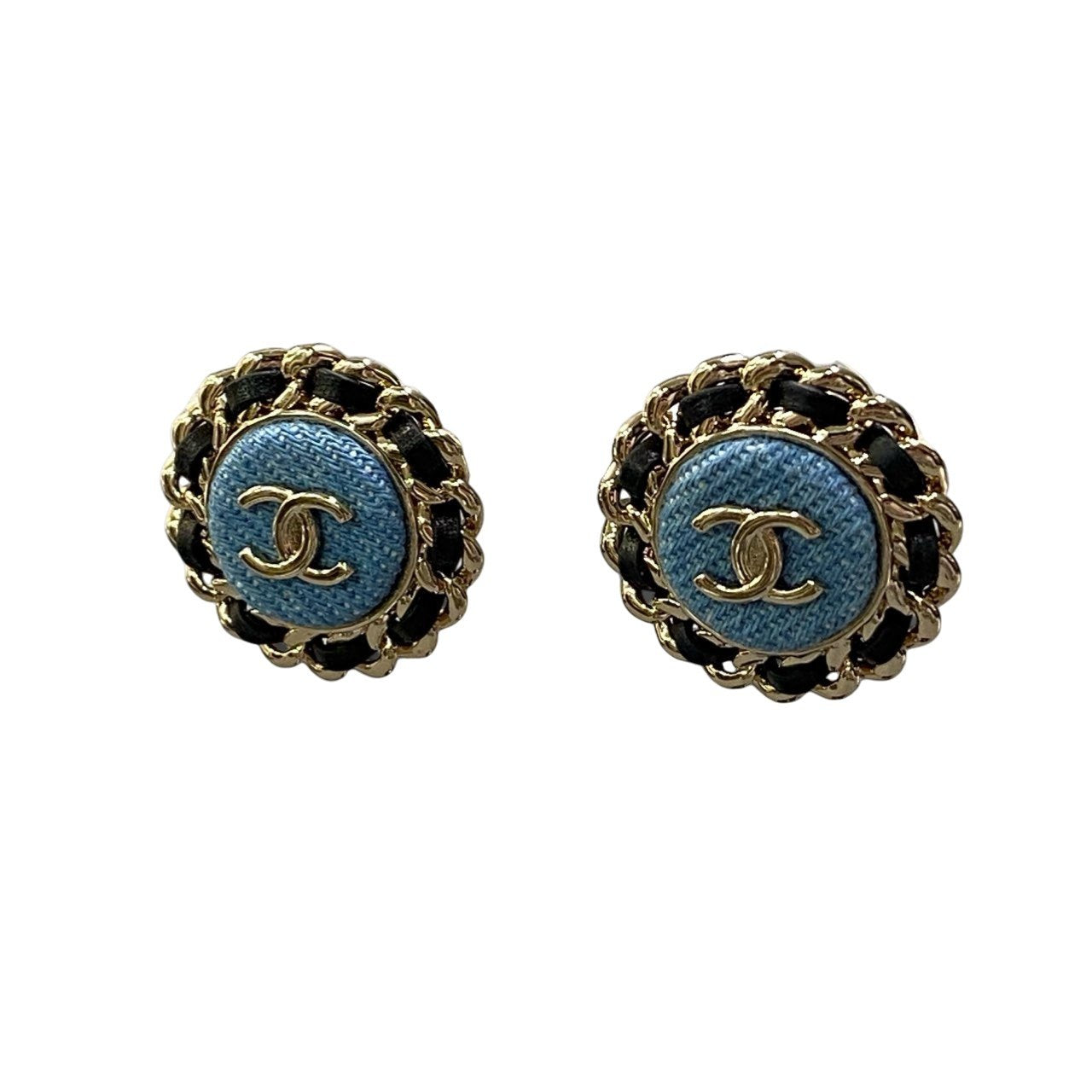 c4 CHANEL シャネル B25 P 2025年 ココマーク デニム素材 ピアス レディース アクセサリーta1