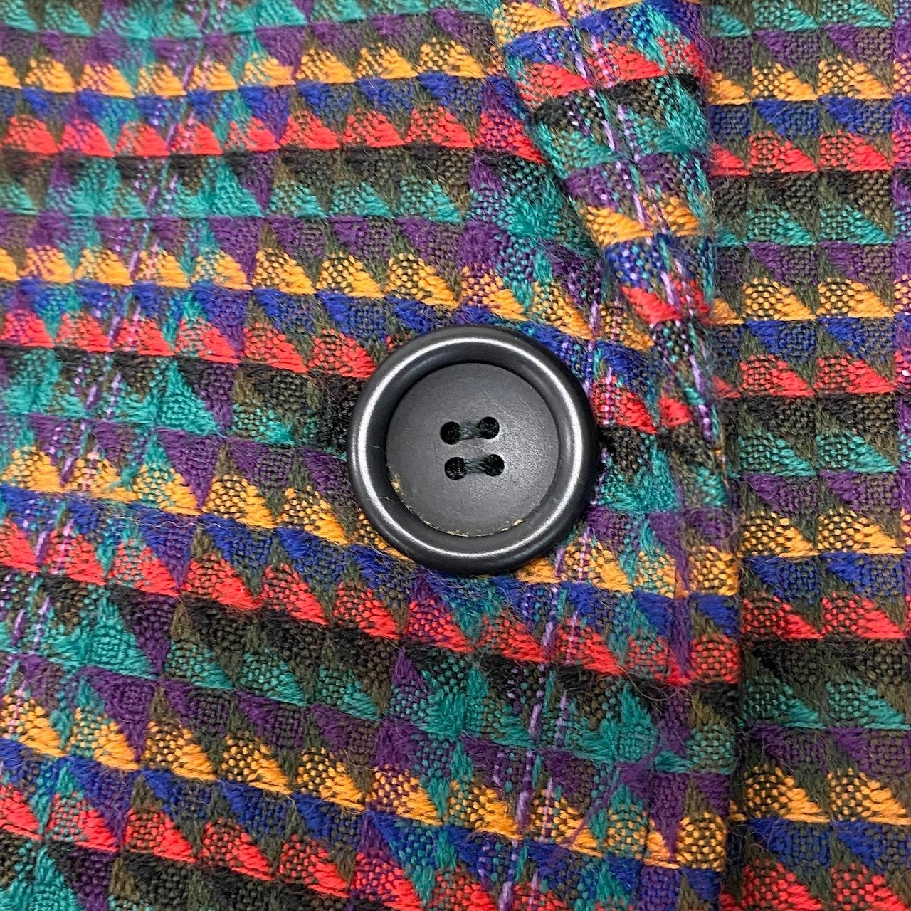 61g4 Christian Dior クリスチャンディオール テーラードジャケット ロングジャケット 総柄 刺繍 サイズM マルチカラー ウール100％ レディース女性用o07t