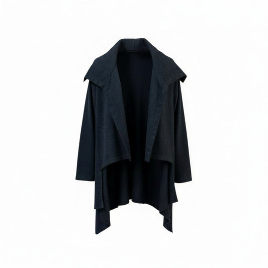 51Ⅼ2 TOKUKO 1er VOL トクコプルミエヴォル アシンメトリージャケット ウールジャケット 長袖 レディース 女性用 9 ダークグレー 毛100％u02t